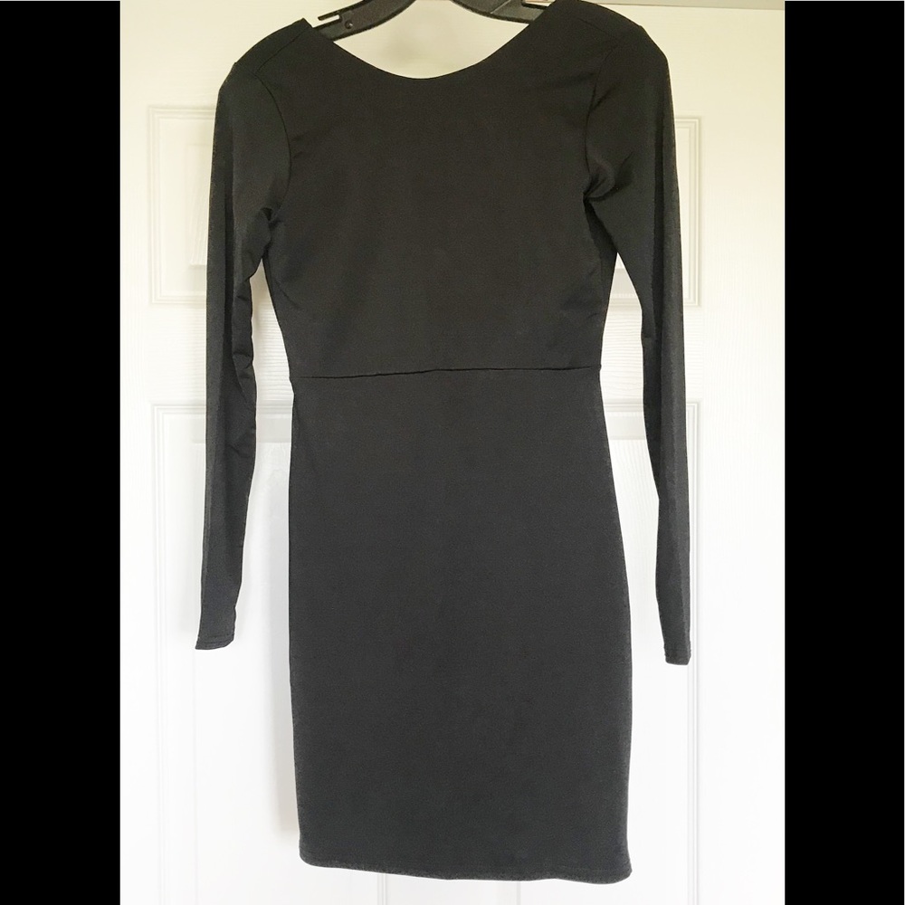 NWT Nasty Gal Low-back Long-sleeve Mini Dress Sz 6 - Picture 5 of 11